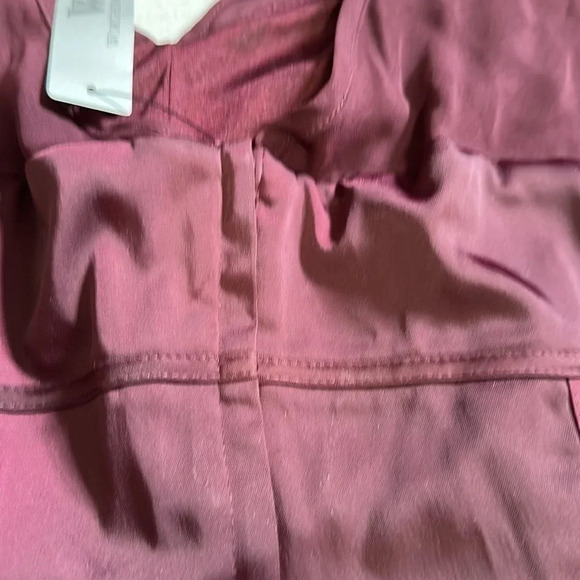 WORTHINGTON Burgundy Short Sleeve Corset Blouse Mesh size 14 NWT - Picture 5 of 7